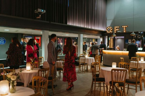 Dining room interior cinema seats setting