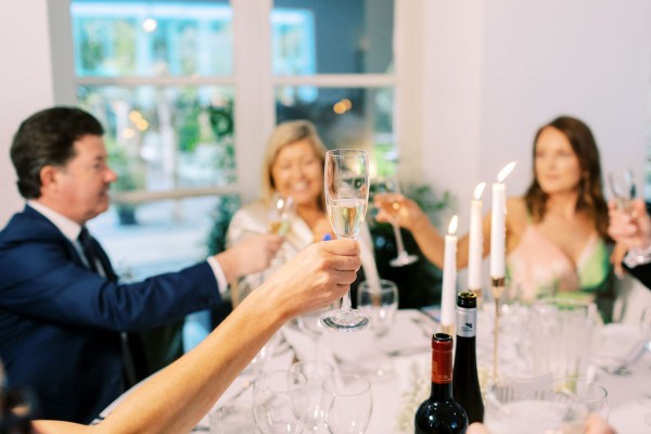 Cheers to the couple prosecco glasses