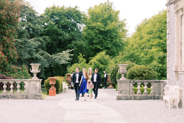 Guests make their way towards the ceremony