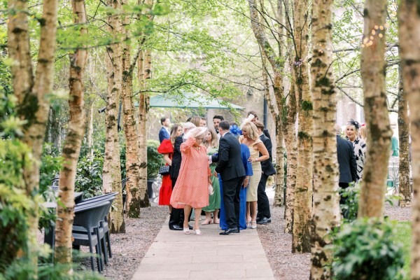 Guests make their way to ceremony