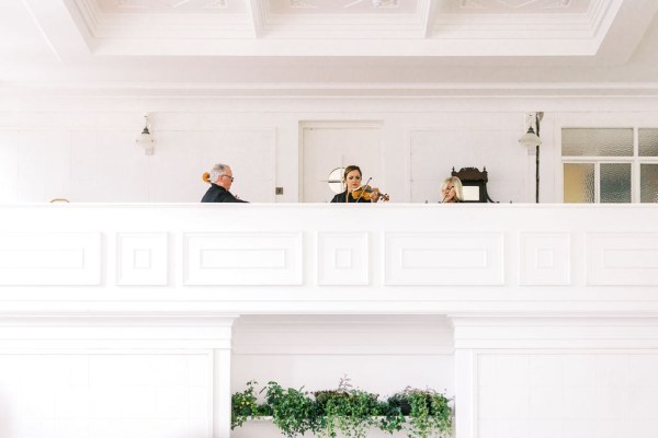 Wedding band playing violin music