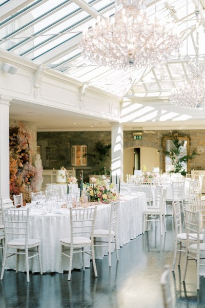 interior empty dining room ballroom setting seats for guests