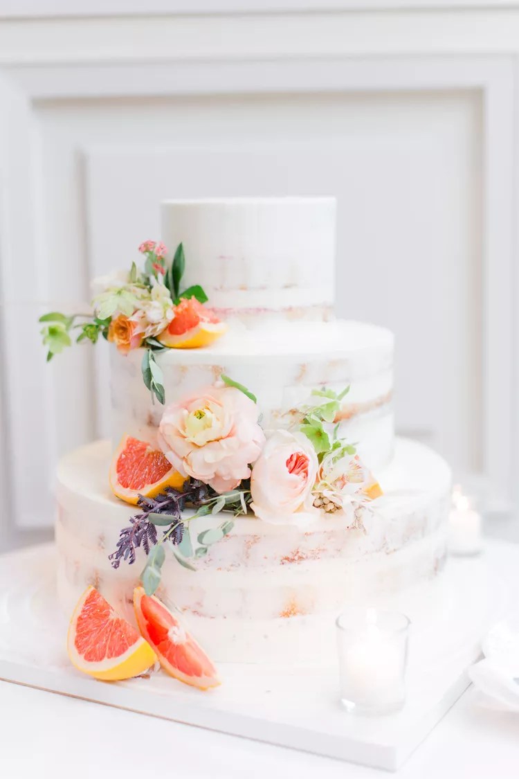 citrus wedding cake, lemon wedding cake, orange wedding cake, orange slice wedding cake, summer wedding cake