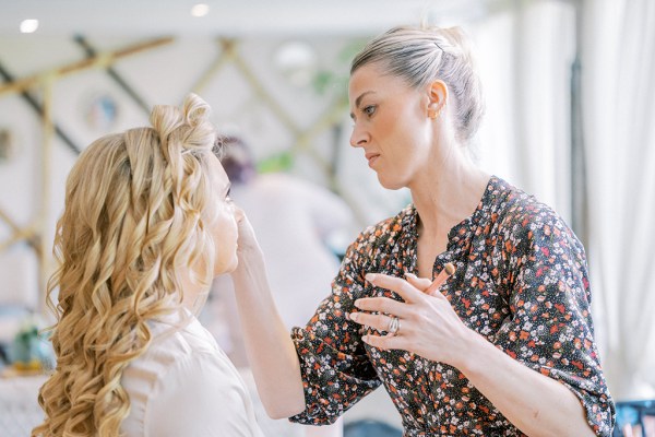 MUA doing brides makeup