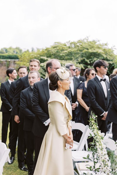 Emotional woman/mother awaiting the bride