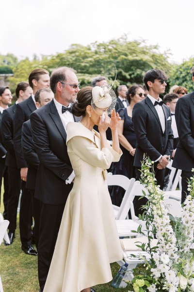 Emotional woman/mother awaiting the bride