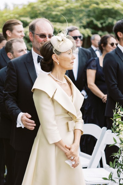 Emotional woman/mother awaiting the bride