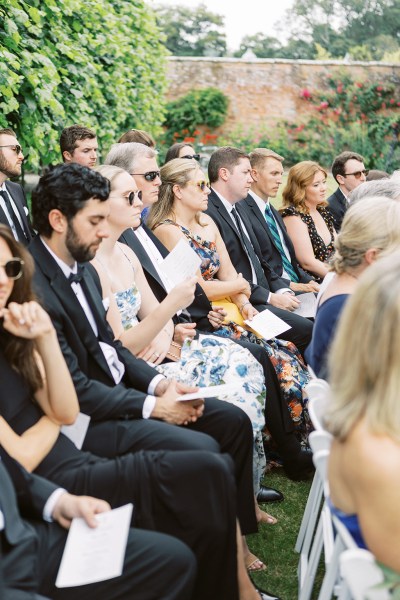 Guests seated during wedding ceremony