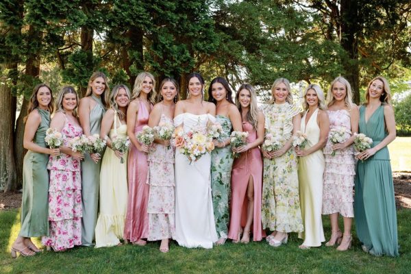 pastel bridesmaids, pastel rainbow bridesmaids, pretty bridesmaids dresses, pastel bridesmaids, dresses, pink bridesmaids dresses, lemon bridesmaids dresses