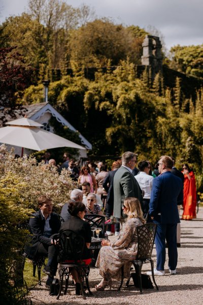 Atmosphere shot guests under marquee tents