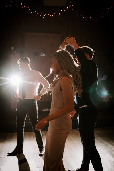 Friends guests dancing on the dancefloor