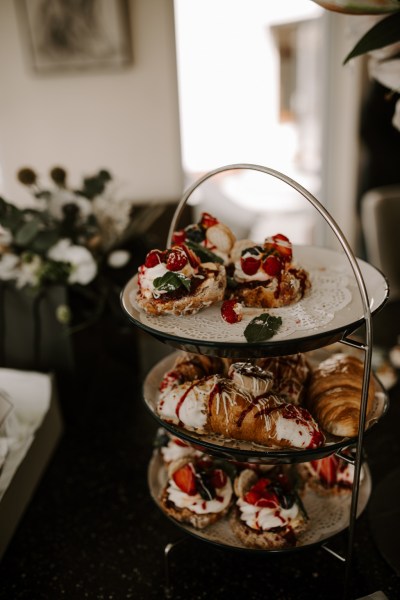 Croissants high tea pastries