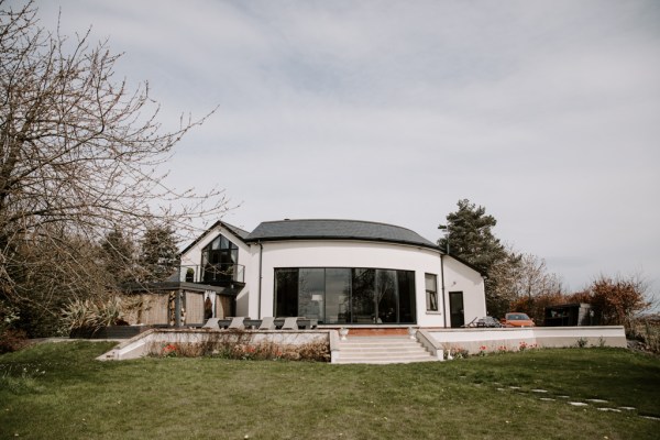 Exterior house and grass setting