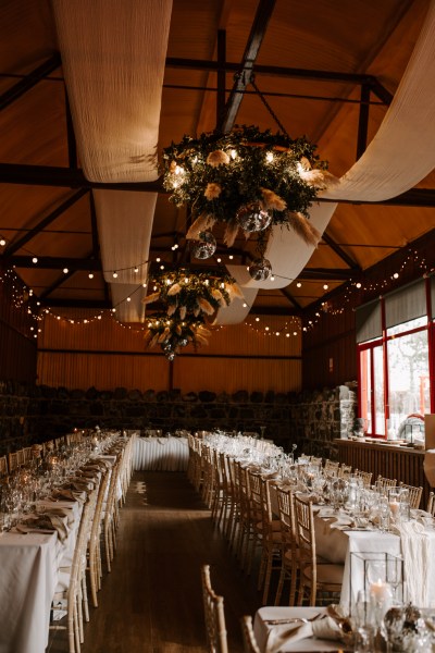 Empty dining room/ballroom setting seats