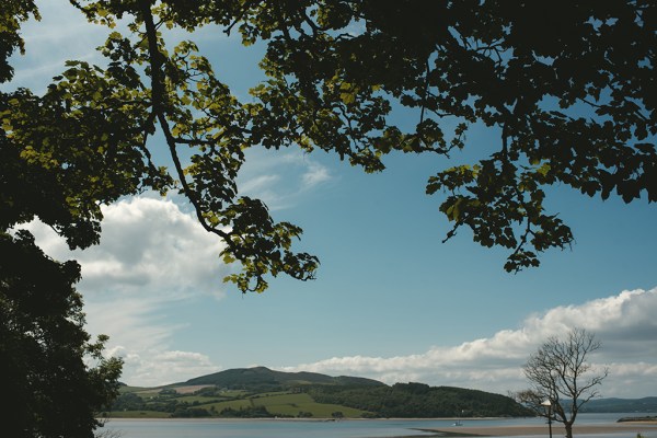 Sky view and mountains in background