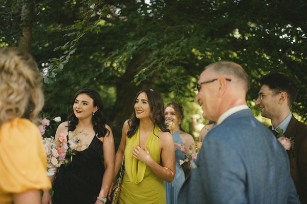 Atmosphere shot of guests in forest setting