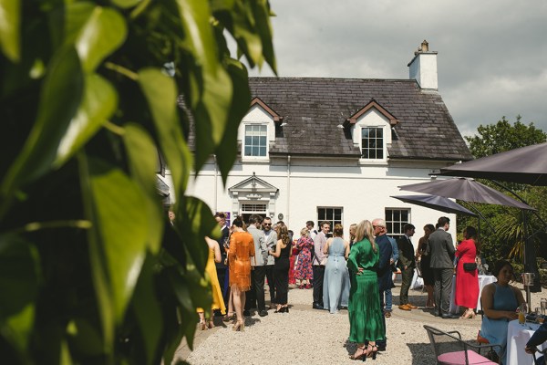 Atmosphere shot of guests in the sunshine