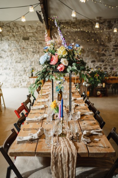 Interior table ballroom setting decor wooden