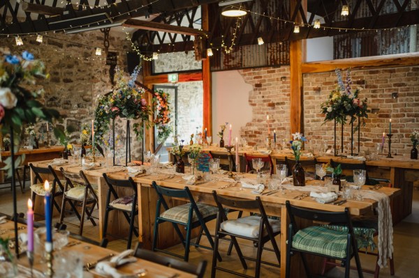 Interior table ballroom setting decor wooden