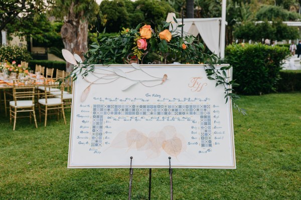 seating arrangement details for guests