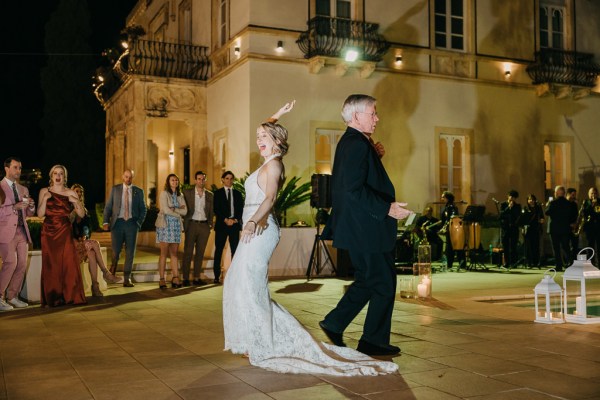 father of the bride and daughter dance outside