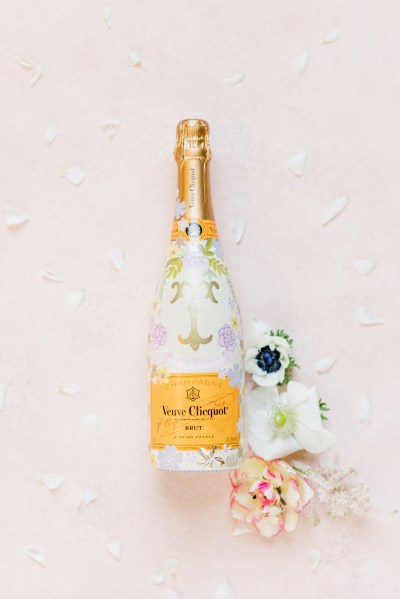 Close up of bottle of champagne