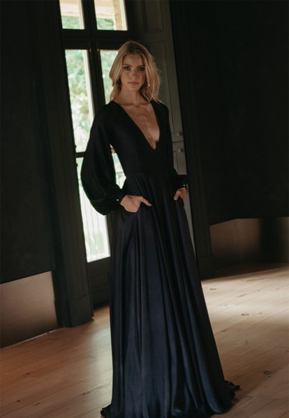 & For Love Lune 1860 Bridal Collection Oceans Noir dress