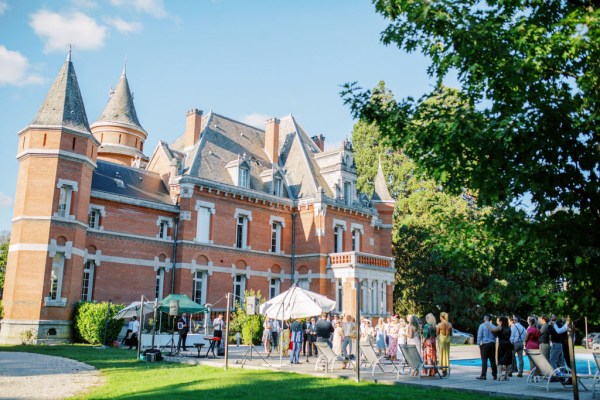 atmosphere shot of exterior wedding venue