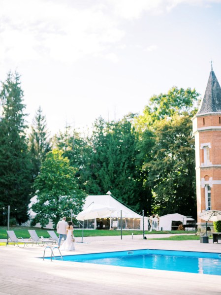 Pool view and wedding venue