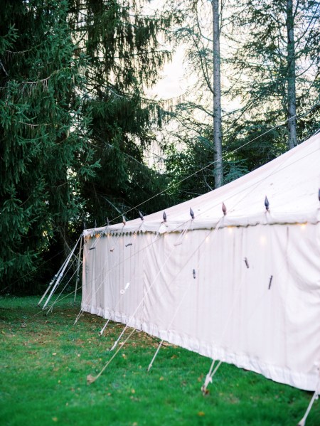 exterior marquee tent view grass