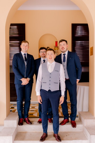 groom and groomsmen wedding ready