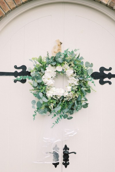 wreath on wall flower