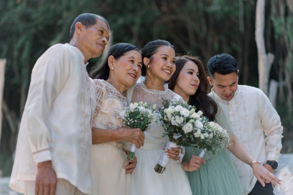 mother of the bride and father family members