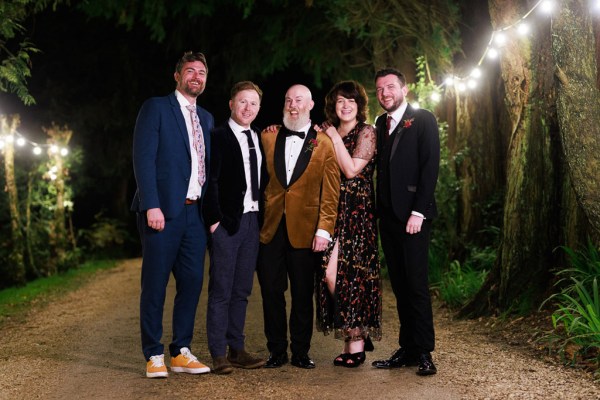 groom and guests for a photo