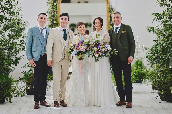 Brides family members three men in suits