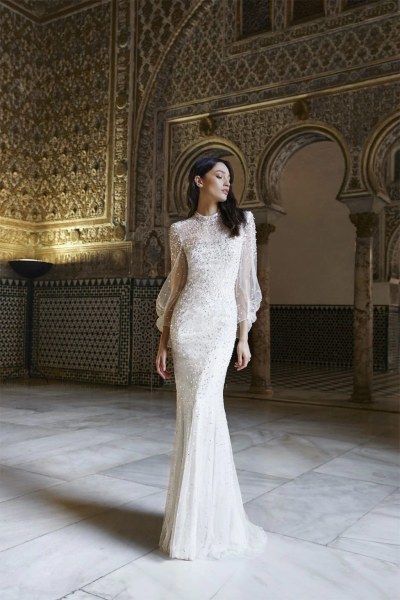 Jenny Packham 2024 Collection bride interior mansion setting