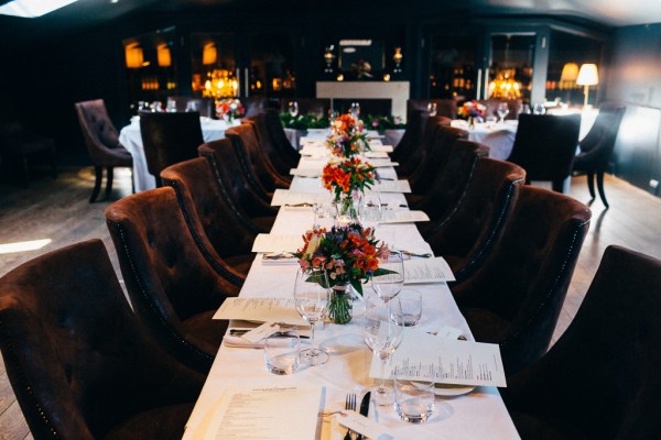 Table setting interior dining room