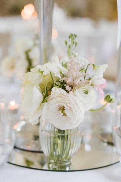 white pink roses flowers in vase on table