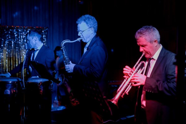 wedding band musicians playing trumpet saxophone music