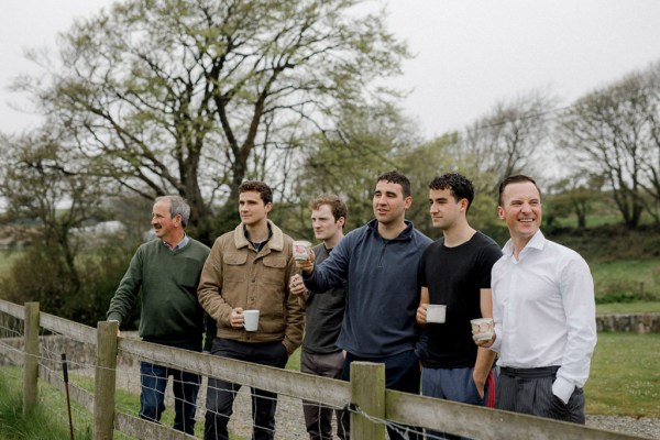 family members guests outside