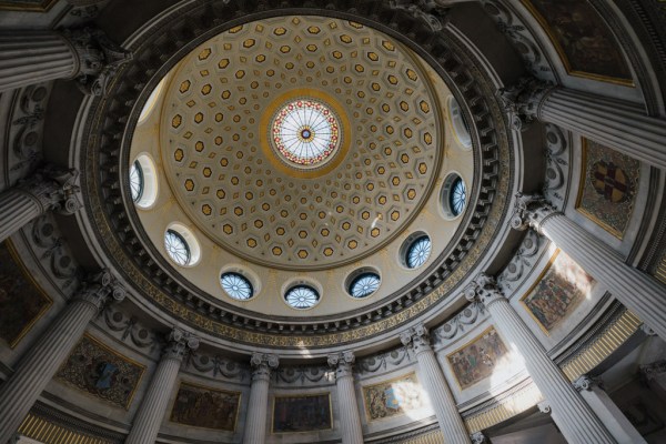 view of the top of the ceiling to wedding venue