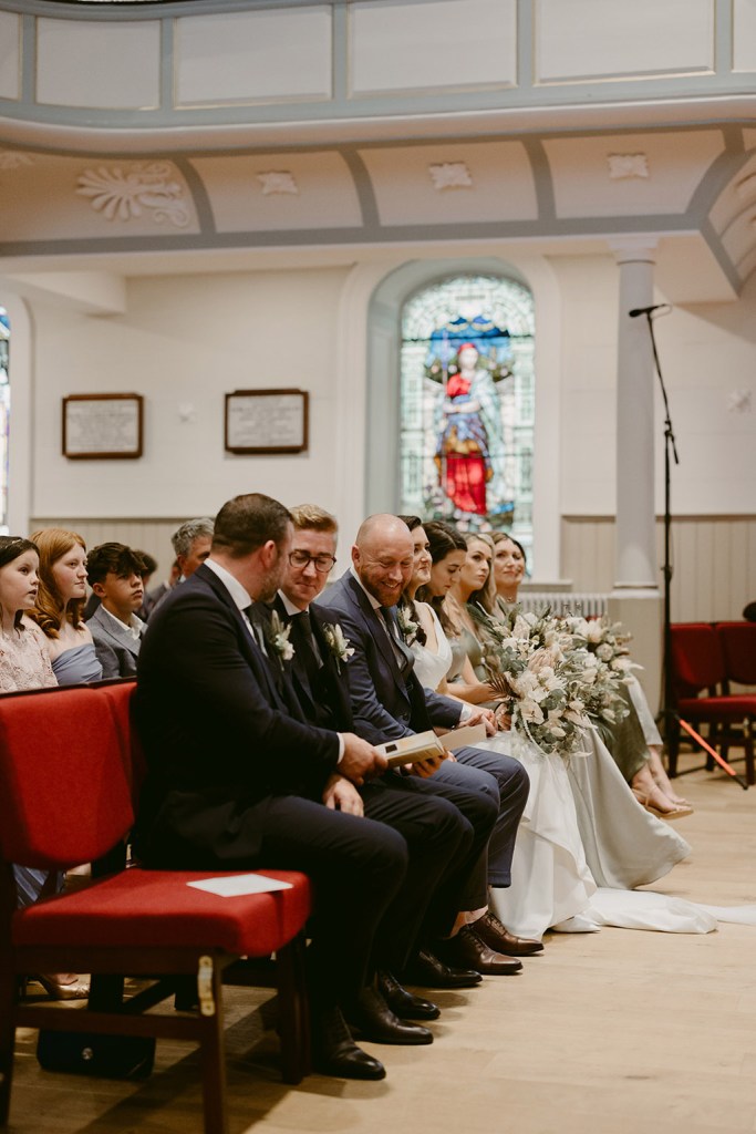 groomsmen seated