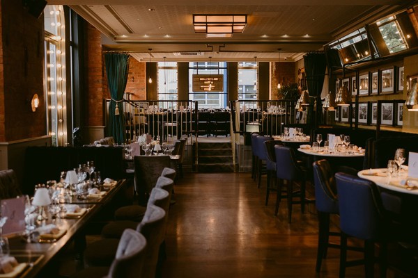 empty interior dining room setting for guests