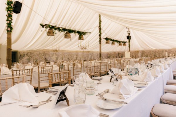 interior tent dining room ballroom table and chairs