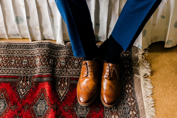 brown brogues groom suit