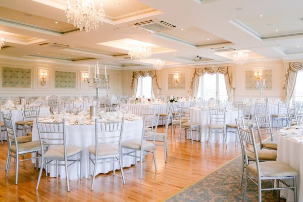 wide shot of dining room interior