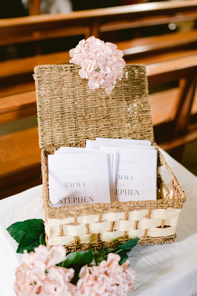 basket containing letters or gifts