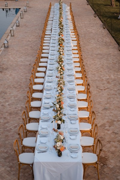 evening shot of empty dining room exterior setting forest garden