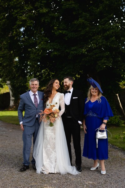 bride groom mother and father either side