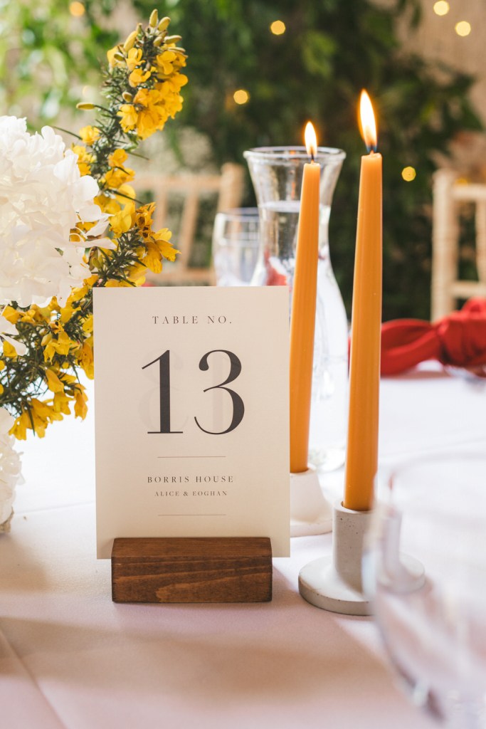 table red serviette flowers menu detail and cutlery table 13